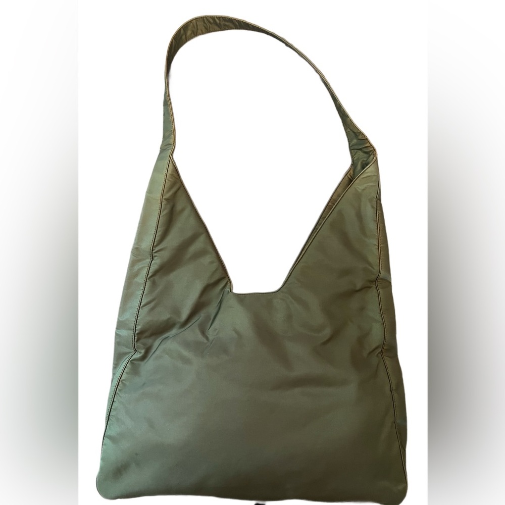 PRADA Green Tesuto Shoulder Bag BEAUTIFUL Authentic